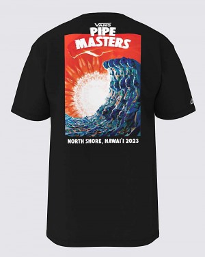 Vans 2023 Pipe Masters Poster Men T Shirts Black | PJ1-3104