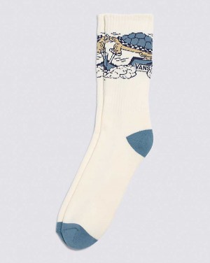 Vans Amusement 66 Crew Men Socks White | TU1-2779