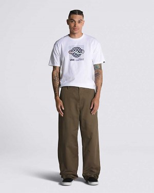 Vans Authentic Chino Baggy Men Pants Olive | SU1-8333