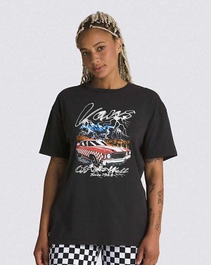 Vans Bolts Oversized Women T Shirts Dark Grey | CN1-2124