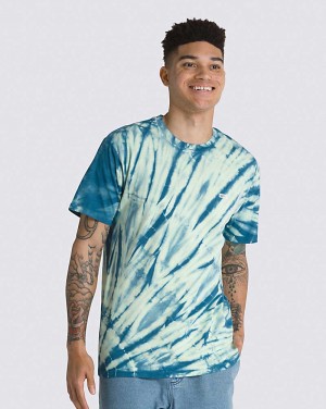 Vans Boxed Drop V Stripe Tie Dye Men T Shirts Navy / Green | ON1-4084