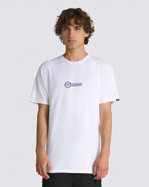 Vans Circle Men T Shirts White | GS1-9358