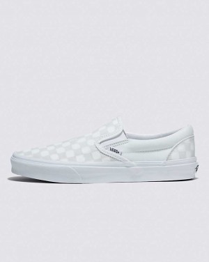 Vans Classic Checkerboard Slip-On Classics Shoe Women Slip On Shoes White / White | AF1-8972