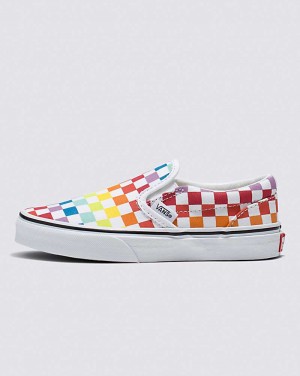 Vans Classic Checkerboard Slip-On Shoe Kids' Slip On Shoes Multicolor / White | IP1-2128