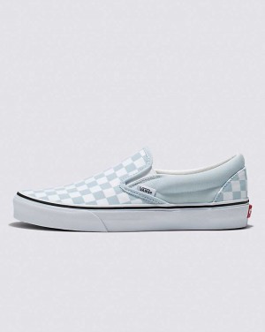 Vans Classic Checkerboard Slip-On Shoe Men Slip On Shoes Blue / White | PE1-2842