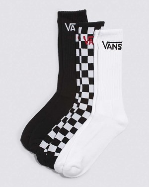 Vans Classic Crew 3-Pack Men Socks Black | KZ1-1023