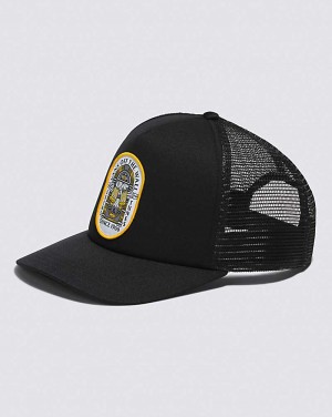 Vans Classic Curved Bill Trucker Men Hats Black | UU1-5344