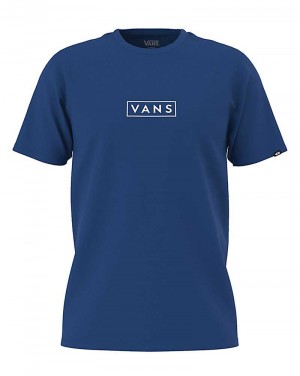 Vans Classic Easy Box Men T Shirts Blue / White | EK1-1645