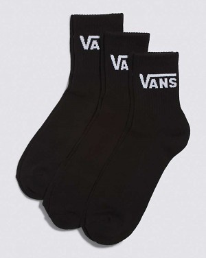 Vans Classic Half Crew Men Socks Black | ED1-8488