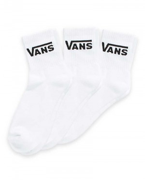 Vans Classic Half Crew Men Socks White | MK1-5090