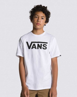 Vans Classic Kids' T Shirts White / Black | KQ1-3241