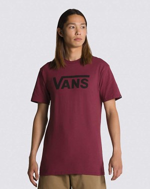 Vans Classic Men T Shirts Burgundy / Black | QD1-1795