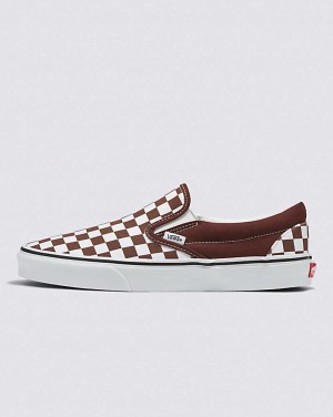 Vans Classic Slip-On Checkerboard Shoe Men Slip On Shoes Chocolate | SJ1-7300