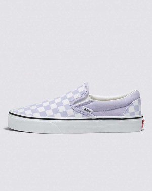 Vans Classic Slip-On Checkerboard Shoe Men Slip On Shoes Purple | EZ1-5508