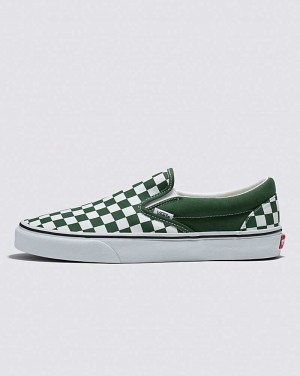 Vans Classic Slip-On Checkerboard Shoe Men Slip On Shoes Green | TA1-4225