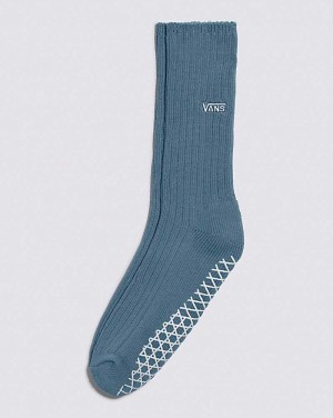 Vans Comfycush Crew Men Socks Blue | JR1-5282