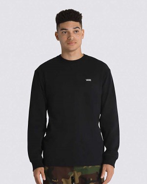 Vans Comfycush Long Sleeve Men T Shirts Black | XA1-7817