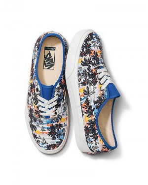 Vans Customs Aloha Authentic Men Sneakers Blue / Multicolor | WZ1-0064