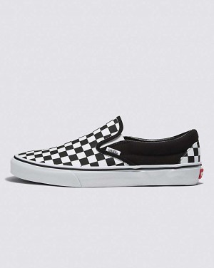 Vans Customs Checkerboard Slip-On Wide Women Slip On Shoes White / Black | ZO1-4601