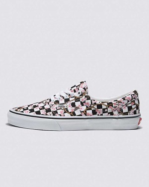 Vans Customs Cherry Blossom Checkerboard Era Women Sneakers White / Black / Pink | ZP1-9446