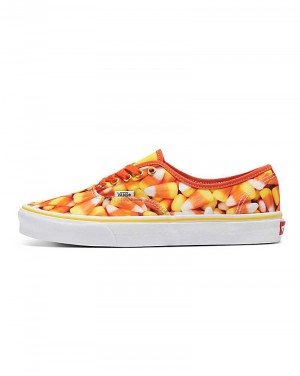 Vans Customs Library Candy Corn Authentic Shoe Men Sneakers Orange | QQ1-2875