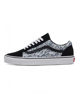 Vans Customs Library Diamond Old Skool Shoe Women Sneakers Black / White | IC1-2760