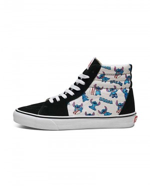 Vans Customs Lilo & Stitch SK8-Hi Shoe Men High Top Sneakers Black / Multicolor | DZ1-9366