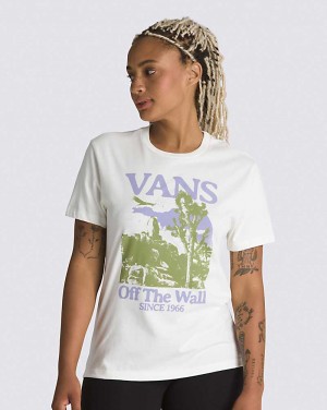 Vans Desert Wasteland Boyfriend Women T Shirts White | LU1-7600