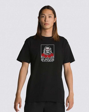 Vans Digi Skull Men T Shirts Black | YX1-5834