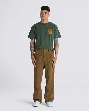 Vans Drill Chore Loose Carpenter Corduroy Men Pants Dark Yellow | PO1-4512