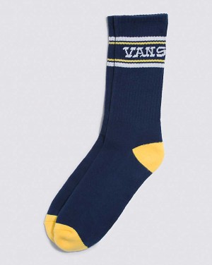 Vans Dusk Downer Crew Men Socks Blue | ZO1-0348