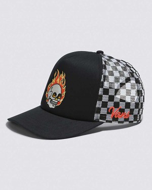 Vans Dusk Downer Curved Bill Trucker Men Hats Black | SW1-9305