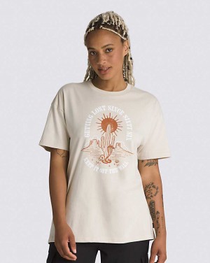 Vans Get Lost Oversized Women T Shirts Beige | BQ1-8843