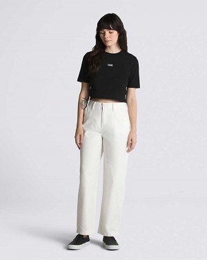 Vans Ground Work Women Pants White | LF1-5543