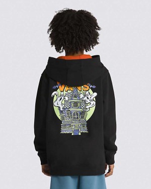 Vans Haunted House Of Glow Pullover Kids' Hoodie Black | LJ1-0282