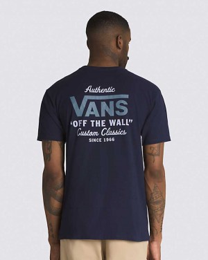 Vans Holder St Classic Men T Shirts Navy / Blue | LG1-0934