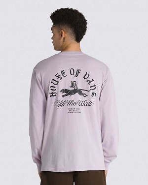 Vans House Of Long Sleeve Men T Shirts Purple | ZX1-2164