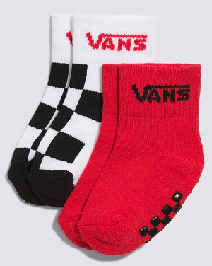 Vans Infant Drop V Classic 2-Pack Kids' Socks Red | VG1-7697