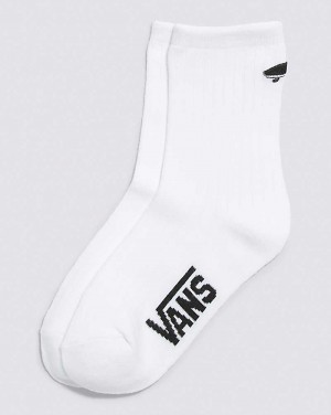 Vans Kickin It Crew 6.5-10 1 Pack Women Socks White | YR1-1704