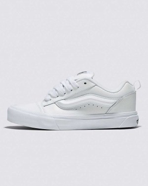 Vans Knu Skool Leather Shoe Men Sneakers White | NL1-1194