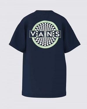 Vans Little Kids Circle Back Kids' T Shirts Blue | JV1-2339