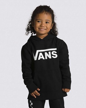 Vans Little Kids Classic Pullover Kids' Hoodie Black / White | ND1-3937