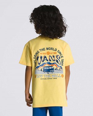 Vans Little Kids Get There Kids' T Shirts Yellow | ML1-8966