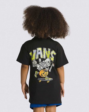 Vans Little Kids Haunted House Of Glow Kids' T Shirts Black | KM1-2144