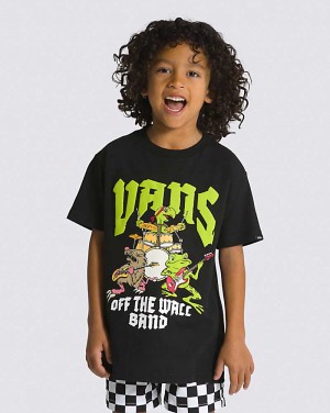 Vans Little Kids Off The Wall Band Kids' T Shirts Black | JK1-3390