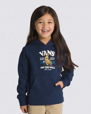 Vans Little Kids Pizza Face Pullover Kids' Hoodie Blue | WL1-3091