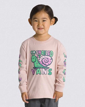 Vans Little Kids Snailed It Long Sleeve Kids' T Shirts Rose | NK1-5792