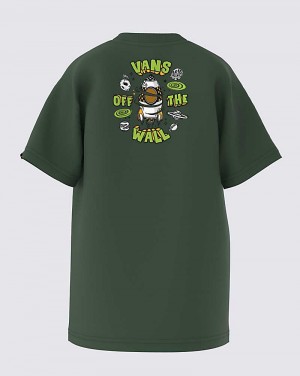 Vans Little Kids Space Junk Kids' T Shirts Green | YD1-5028