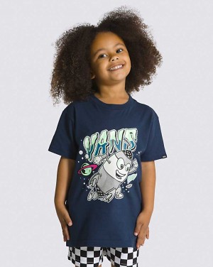 Vans Little Kids Space Race Kids' T Shirts Blue | OE1-3769