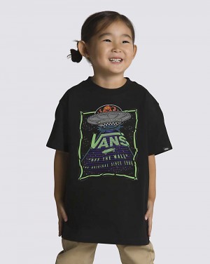 Vans Little Kids Spaceship Visitor Box Kids' T Shirts Black | TG1-3676